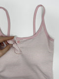 Stripe Bra Top Sleeveless