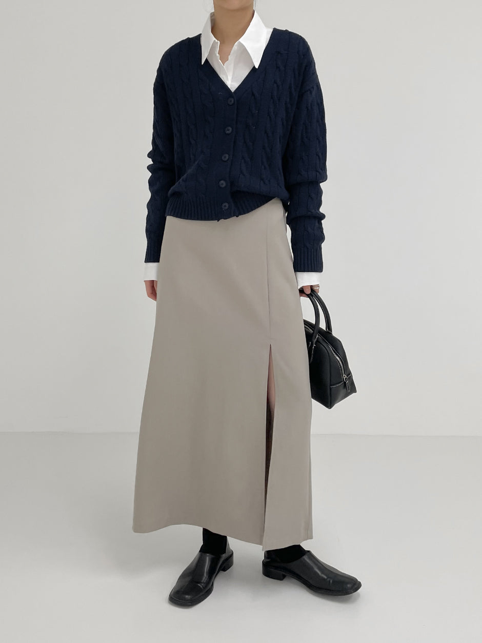 【INCHANT ME】Lizzo banding slit long skirt INCHANT ME(インチャントミー) - リゾバンディングススリット