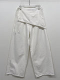 Lace Wrap Balloon Fit Wide Pants