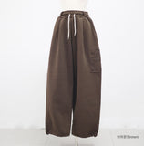 (Unisex) Diction Embroidered Balloon Brushed Sweatpants