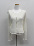 Ella Ribbed Frill Knit Cardigan