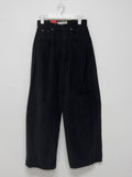 Hidden corduroy long wide pants