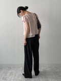 Tencel Semi Wide Denim Slacks