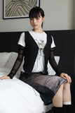 Ruling emboss summer vest