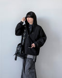 Stud Washing Hood Zip-Up
