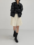 Lip pocket cotton shorts pants