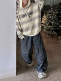 Blurry Spray Hood Knit