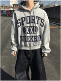 Sports crop hooded Zip-Up
