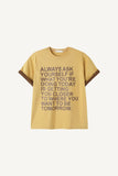 Graphic color matching roll-up T-shirt