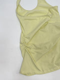 Shirred Halter Neck Long Sleeveless