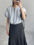 Hidden Puff Loose Fit Blouse