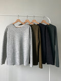 Round Cutting Knit Tee