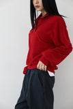High neck fleece sweatshirt