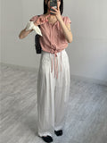 Yuke String Crop Blouse