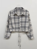 Check Seersucker Crop Shirt