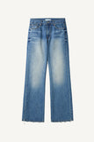 Low Hem Vintage Flare Denim Pants