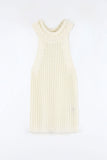 Half-high neck knit halter top