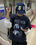 ISSUES Layered Over Long Sleeve Tee