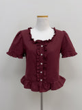 Lily Frill Short Sleeve Blouse