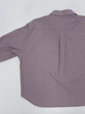 Creme Two-Pocket Cotton Over Fit Shirt
