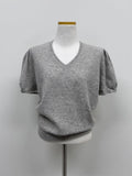 [wool100%] Matilda V-neck half knit