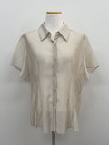 Chief Strap Pintuck See-through Short Sleeve Shirt