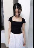 SQUARE NECK HALF T