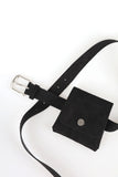 Suede square pocket belt