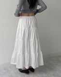 Aco Tiered Flare Long Skirt