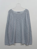 Slavic boat neck see-through knit