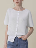 [Premium] Whole Garment Cassia Linen Short Sleeve Cardigan