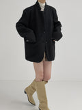 Oat Mohair Over Fit Coat Jacket