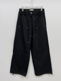 Jacquard Strap Two-Way Wide Pants