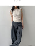 Log High Waist Wide Slacks