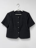 Lara Tweed Short Sleeve Jacket