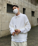 Collar Button Over Knit