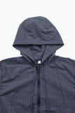 Loop check hoodie zip-up jumper