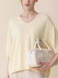[Premium] Hammy Whole Garment Cash V-Neck Knit