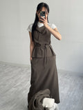[Setup Available/Three-Piece] Bird H-Line Long Skirt