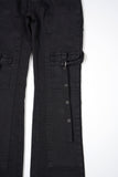 Buckle dyeing slim denim pants