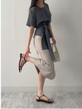 [Short Sleeve Ver] Diamond Frill Wrap Blouse