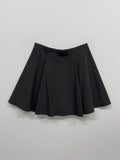[Pants Lining!] Pin Tuck Flare Mini Skirt