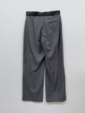 Leather Stripe Wide Slacks