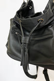black bucket backpack