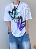 Heart spray half T-shirts