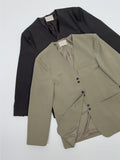 Simon No Collar Loose Fit Jacket