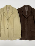 [wool 50%] Photo Hairy Single Loose Fit Jacket
