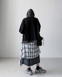 Check Skirt Bermuda Denim
