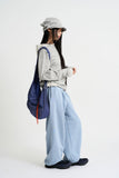 Contrast hood string t-shirt