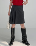 Half Pleats Midi Skirt
